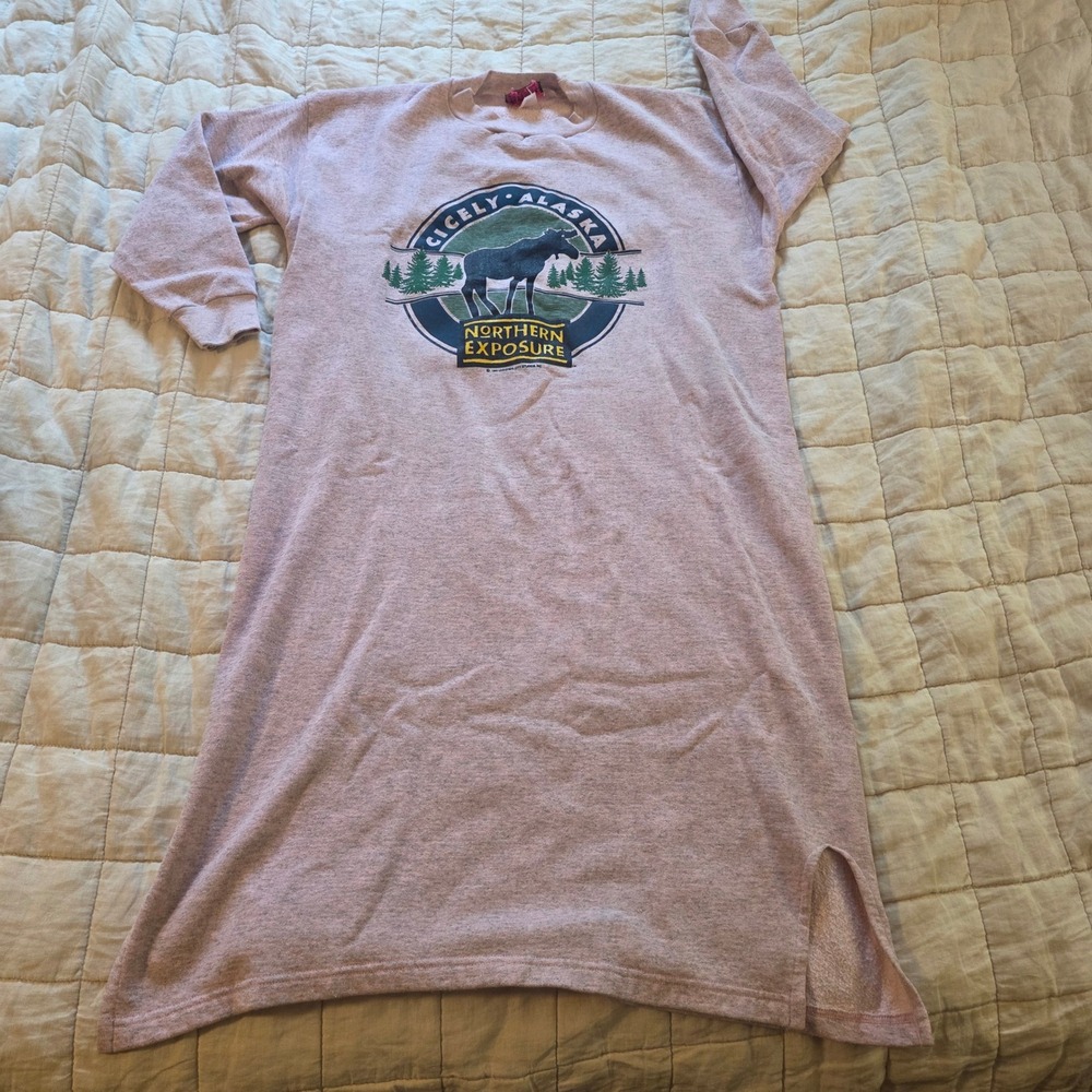 Heartland Northern Exposure Nightgown Womens OS Pink Vintage 90s Cicely Alaska